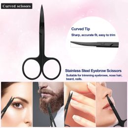 Eyebrow Razor Trimmer Kit Eyebrow Grooming Set for Women and Men Comb Tweezers Scissors Brow Razors Eyebrow Brush Beauty Tools
