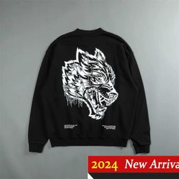 Mens Hoodies Sweatshirts She Web Wolf Print Cotton Fleece Women Unisex Streetwear Casual Men Couple Pullovers Topsyolq VLLE VLLE