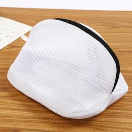 Laundry Bags 2 Pcs Sneakers Shoe Bag Shoes Mesh Wash Washer Dryer Zippered Polyester Pouch Travel