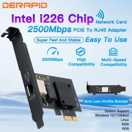 2.5G Intel i226 PCIE To RJ45 Network Card 100/1000/2500Mbps RJ45 Interface LAN Etherent Gigabit Adapter For PC/Desktop