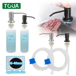 Liquid Soap Dispenser 500/350ML Kitchen Sink With Hand Press Bottle Stainless Steel Dish Pump Head