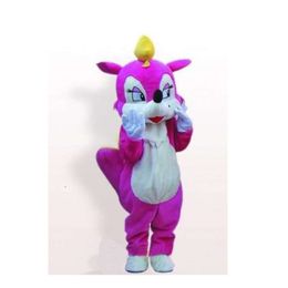 mascot Super Charming Lady Pink Rose Beauty Mascot Costume Adorable Miss Squirrel Pretty Girl Party Fancy Dress Mascot Costumes