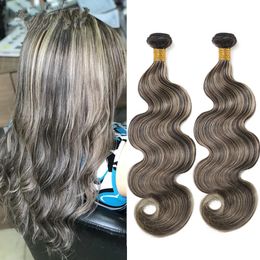 Mixed Color brown blonde grey hair Bundles 1b 27 Body Wave Hair Bundles 100%Human Hair Remy Hair Weave Extension