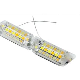 2pcs Flexible LED Strip Light DRL Daytime Running Light Waterproof Sequential Flow Headlight Runners Corner Turn Signal DRL