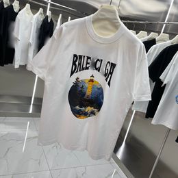 Лето рубашек мужская дизайнерская футболка Pure Cotton Tees Print T Рубашки белые черные повседневные пары коротки