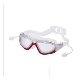 Goggles Training Men Women Large Frame Earplug Waterproof New Anti Fog Technology Strong Adhesion Swimming Glasse Mirror Drop Delivery Otkti