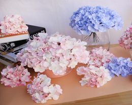 10pcslot Luxury Colourful Artificial Silk Hydrangea Flowers Head Home Decoration DIY Wedding Flower Wall Wreath Accessories5593075