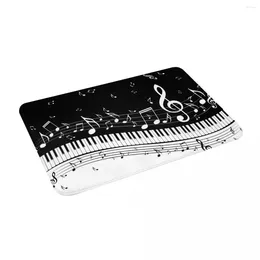 Carpets Music Piano Note 24" X 16" Non Slip Absorbent Memory Foam Bath Mat For Home Decor/Kitchen/Entry/Indoor/Outdoor/Living Room