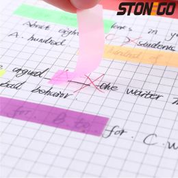 STONEGO 200 Sheets Fluorescence Self Adhesive Memo Pad Sticky Notes Bookmark Marker Memo Sticker Paper Student office Supplies