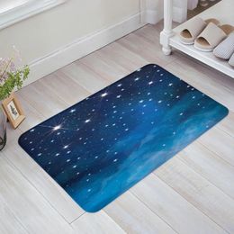 Carpets Starry Sky Night Stars Kitchen Floor Mat Living Room Decor Carpet Home Hallway Entrance Doormat Balcony Door Anti Slip Rug