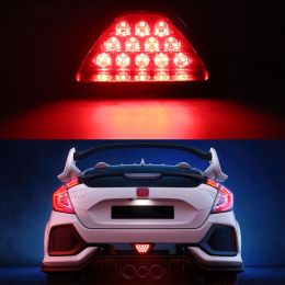 Car Motorcycle Rear Fog Light 12V 2835 Triangle Led Brake Strobe Warning Side Marker Tail Pilot Lamp Red Signal Navigate Bulb