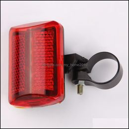Bike Lights Bicycle 5 Led Rear Tail Light Cycling Red Mtb Safety Warning Flashing Without Battery Drop Delivery Sports Outdoors Access Ot7Jp