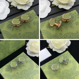 Brand Designer Earrings Ear Clip Stud Earrings Vintage Crystal Letter G Charm Drop Dangle Earring 925S Gold Silver Plated For Elegant Women Wedding Designer Jewelry