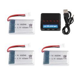 3.7V 600mAh Li-po Battery And Charger For SYMA X5C X5C-1 X5 H5C X5SW 802540 3.7V Lipo Drone Rechargeable Battery
