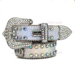 Bb Belt Bling studded crystal fashion diamond bb simon belt Casual Leather designer for man lady belts Mens Width 3.8cm rock Luxurys rhinestone buckle punk Belts 755