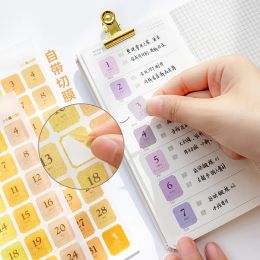 12sheets Number Date Stickers Journal Planner Calendar Sticker Kawaii Diary Notebook Agenda Index Label Tags Korean Stationery