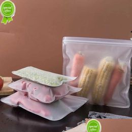 Other Kitchen, Dining & Bar New Sile Food Storage Bag Reusable Stand Up Zip Shut Leakproof Containers Fresh Wrap K Drop Delivery Home Dhc1G
