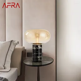 Table Lamps AFRA Modern Bedside Lamp Marble E27 Desk Light LED Home Decorative For Foyer Living Room Office