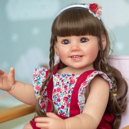 NPK 55 см полей мягкой силиконовой рефарн -ребята для девочки кукла Камми улыбка детская мягкая сенсорная рука.