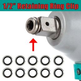 10Pcs 1/2 inch Retaining Ring Clip With O-Ring Socket Impact Wrench Snap Ring Durable Anti Detachment Impact Wrench Accessories