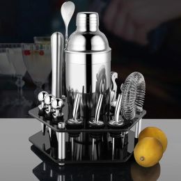 550/750ml Stainless Steel Cocktail Shaker Set Mixer Wine Martini Boston Shaker For Drink Party Bar Tools Cocktail Shaker Bar Set