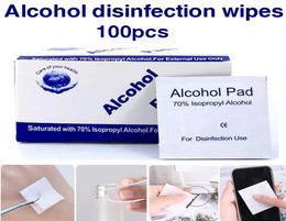 100 Pcs Alcohol Wet Wipe Disposable Disinfection Prep Swap Pad Antiseptic Hand Skin Cleaning Care Jewelry Mobile Phone Clean Wipe2531081