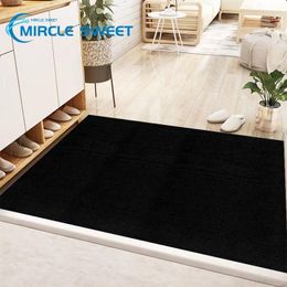 Carpets DIY Black TPR Kitchen Mat Entrance Rugs Doormat Washroom Floor Absorbent Quick Drying Carpet Bath Easy To Cut Rug