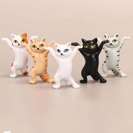 1/3/5Pcs Set Creative Funny Weightlifting Cat Pen Holder Office School Desk Pencil Stand Rack Stationery Crafts Support Kid Gift