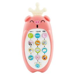 Toy Phones Cute Pig Phone Toy Puzzle Early Learning Babies Can Use Music Light Phone Toy Gnawed 0-3-year-old Babies S2452433 S2452433