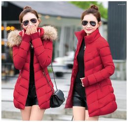 Women's Trench Coats 2024 Arrival Fashion Slim Women Winter Jacket Luxury Cotton Padded Warm Thicken Ladies Long Snow Parka