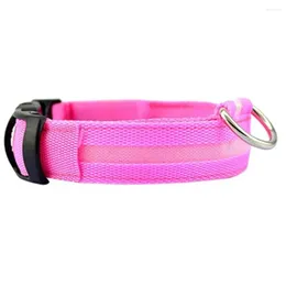 Dog Collars Belt Collar Lightweight Luminous Nylon Pet Safety Supplies Adjustable Toys Glitter LED Breathable Colourful