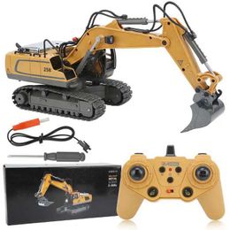 Diecast Model Cars RC excavator 11 channel 2.4Ghz 1 20 simulation design rotating remote control excavator toy suitable for ages 3 and above S545210