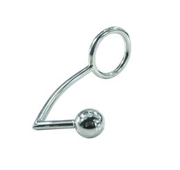 40mm,45mm,50mm for choose Stainless Steel butt plug ball anal hook with penis ring fetish cock device sex toys for men Y181104024648197