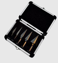 5pcs step cone drill set drill bits for metal tool box Hole Cutters power cones HSS high speed steel multiple ferramentas7720269