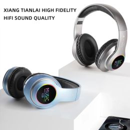 New HIFI Stereo Headphones Bluetooth Headphones Music Headphone Support SD Card With Mic Compatible With Laptop PS4 PS5 TV PC
