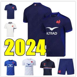 2024 Jerseys de rugby francês Maillot de Boln Camisa Men Tamanho S-5xl Mulheres Kits Kits Enfant Hommes Femme Sport NOVO