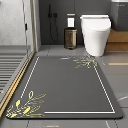 Carpets Bathroom Mat Super Absorbent Floor Mats Non-Slip Bath Shower Printed Kitchen Entrance Doormat Toilet Carpet Welcome