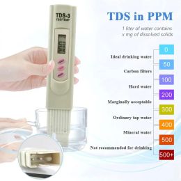 Handheld TDS Digital Water Tester Water Test Pen Water Quality Analysis Metre Water Purity Cheque 0-9999 PPM for Aquarium