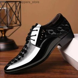 Dress Shoes Oxford leather mens shoes casual dress mens lace breathable formal office mens large-sized 38-48 apartment 2024 Q240525
