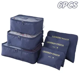 Storage Bags 6PCS Waterproof Travel Organiser Portable Clothes Shoe Cases Pouch Luggage Organisers