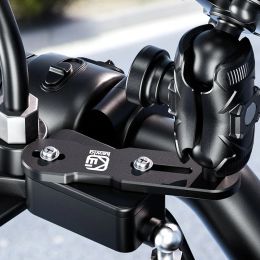 1" Ball Head Adapter Motorcycle Handlebar Pump Brake / Clutch Reservoir Cover Mount Phone Holder for Gopro insta360 x3 Accessory