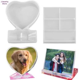 1pc Love Heart Square Photo Frame Epoxy Mold for DIY Craft Resin Decorative Craft Jewelry Making Mold Silicone Mould