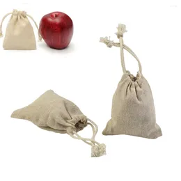 Gift Wrap Drawstring Gifts Linen Colour Bags Makeup Storaeg Candy Sack Wedding Favours Small Pouch