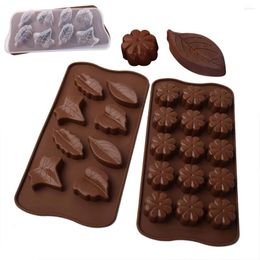 Baking Moulds 3D Flower Leaf Silicone Chocolate Molds DIY Fondant Jelly Candy Soap Resin Mold Cake Decorating Tools Kitchen Accessories