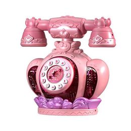 Toy Phones Childrens cartoon princess simulation smartphone retro land and light music early education puzzle toy birthday gift S2452433 S2452433