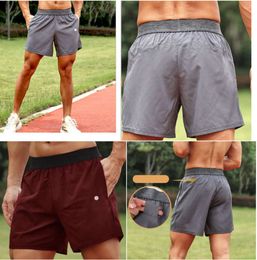 LL-DK-2225 Mens Shorts Yoga Outfit Men Short Pants Running Sport Basketball Breathable Trainer Trousers Adult Sportswear Gym Exercise Fitness Wear Fast Dry Elastic