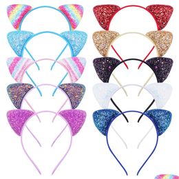 Other Event Party Supplies Love Sequin Hair Hoop Valentines Day Heart Headband Glitter Clip Shaped Squin Accessories For Girls And Dhigd