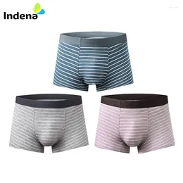 Underpants 3pcs/lot Boxer Cotton Men Underwear Brand Shorts Male Striped Panties Sexy Man