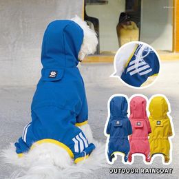 Dog Apparel Puppy Raincoat For Small Medium Dogs Cat Waterproof Jacket Pet Outdoor Costume Chihuahua Clothes Teddy Hooded Clothing