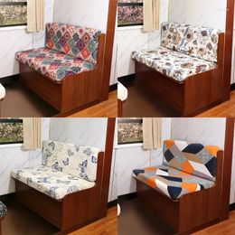 Chair Covers 2pcs/set Elastic RV Dinette Cushions Floral Print Spandex Armless Sofa Cover Camper Car Bench Furniture Protector